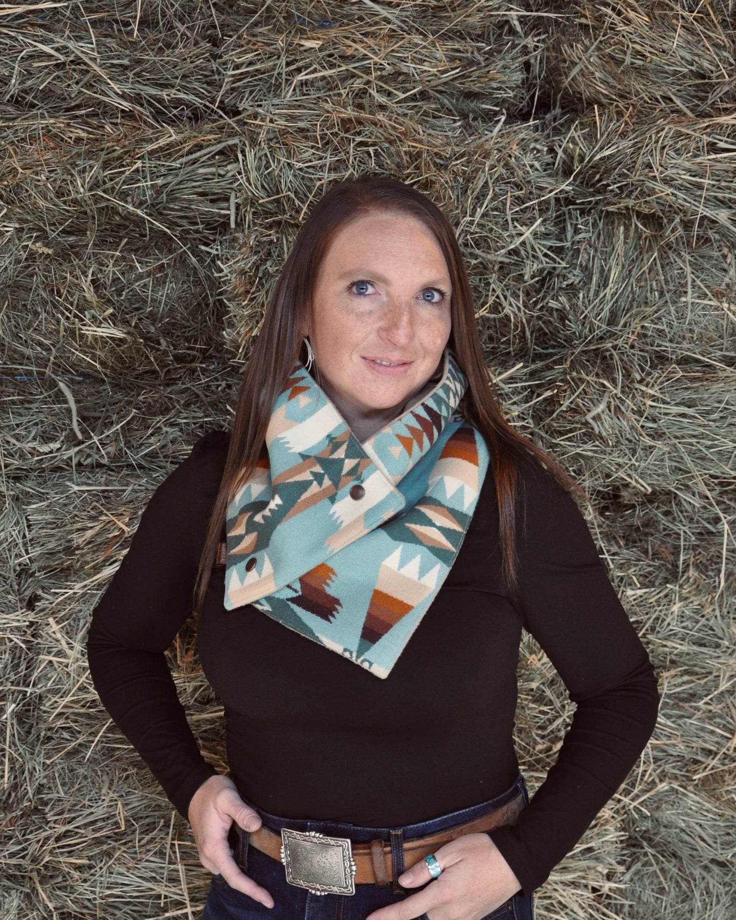 Snap Scarf - Tucson Aqua