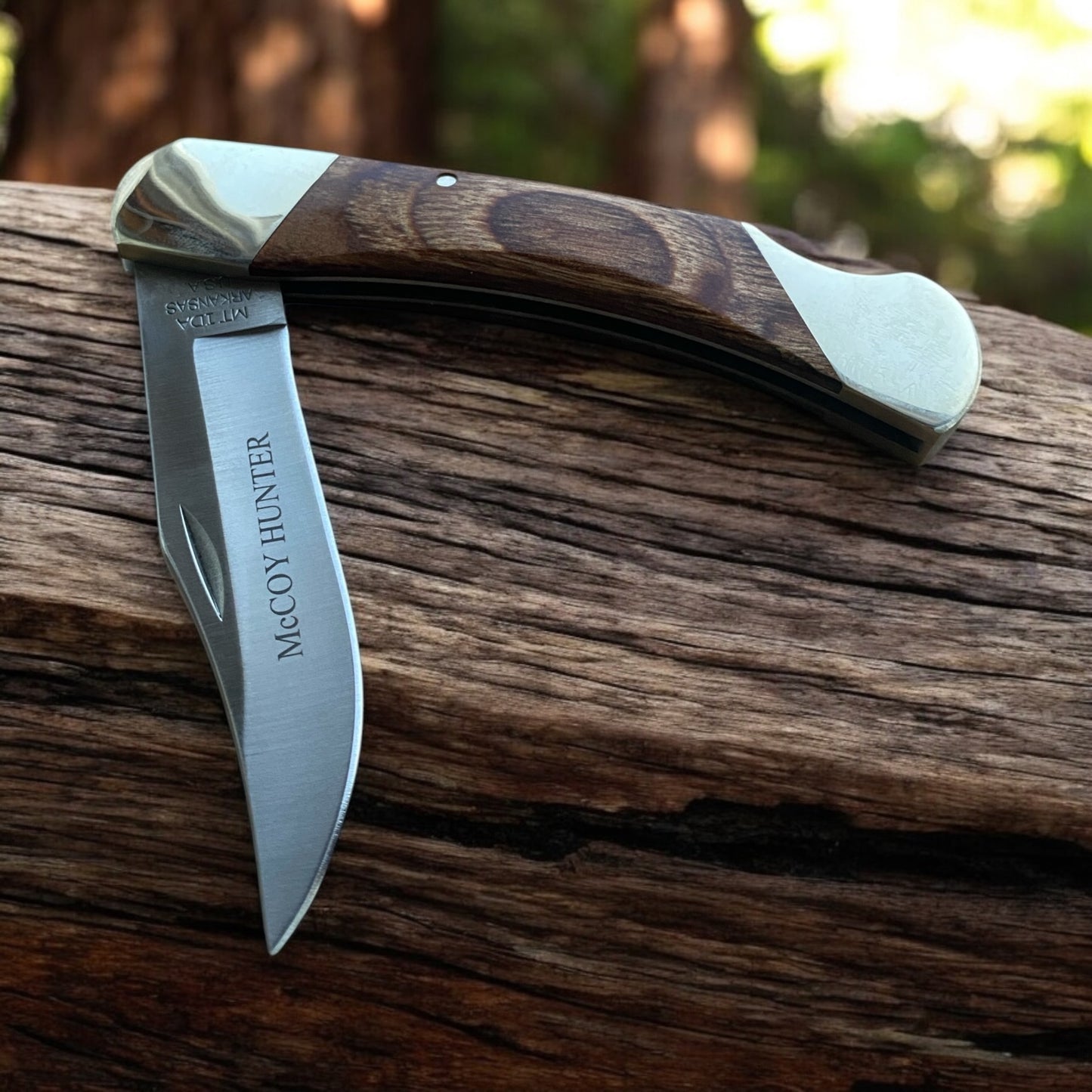 Tooled Pancake Knife Sheath + Knife